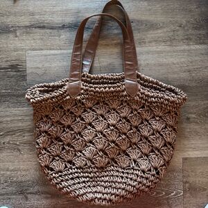 Croft & Barrow Brown Woven Tote Bag